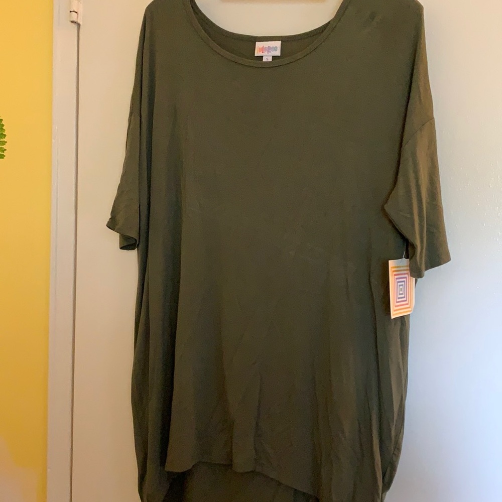 Lularoe Solid Olive Green Irma Top